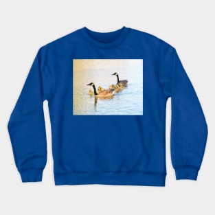 Family Afloat Canada Geese & Goslings No.2 Crewneck Sweatshirt